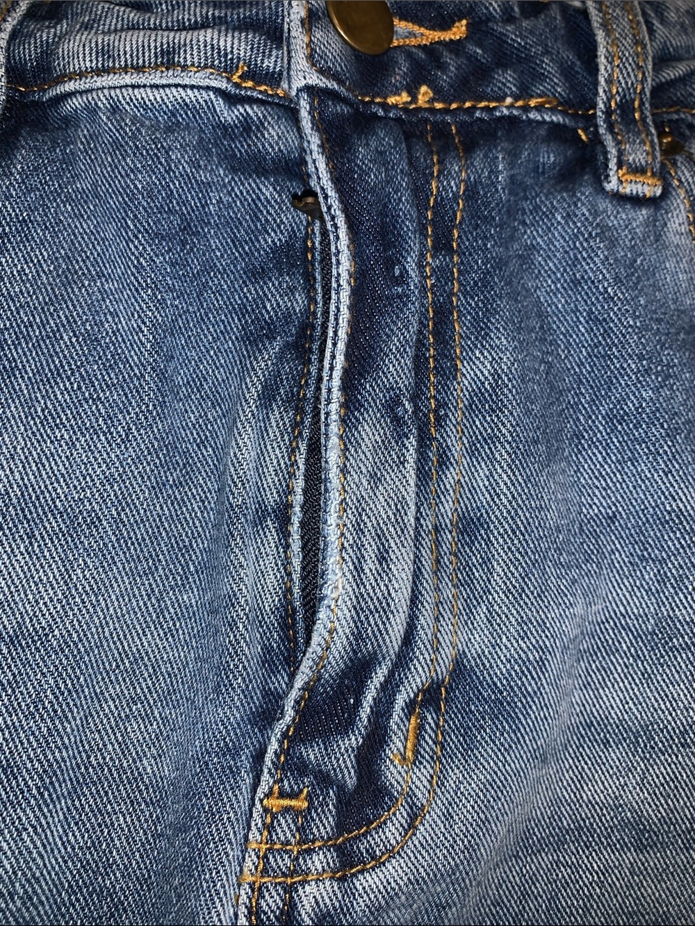 Fashion Nova Blue Distressed Asymmetrical Denim Maxi Skirt - Picture 5 of 7